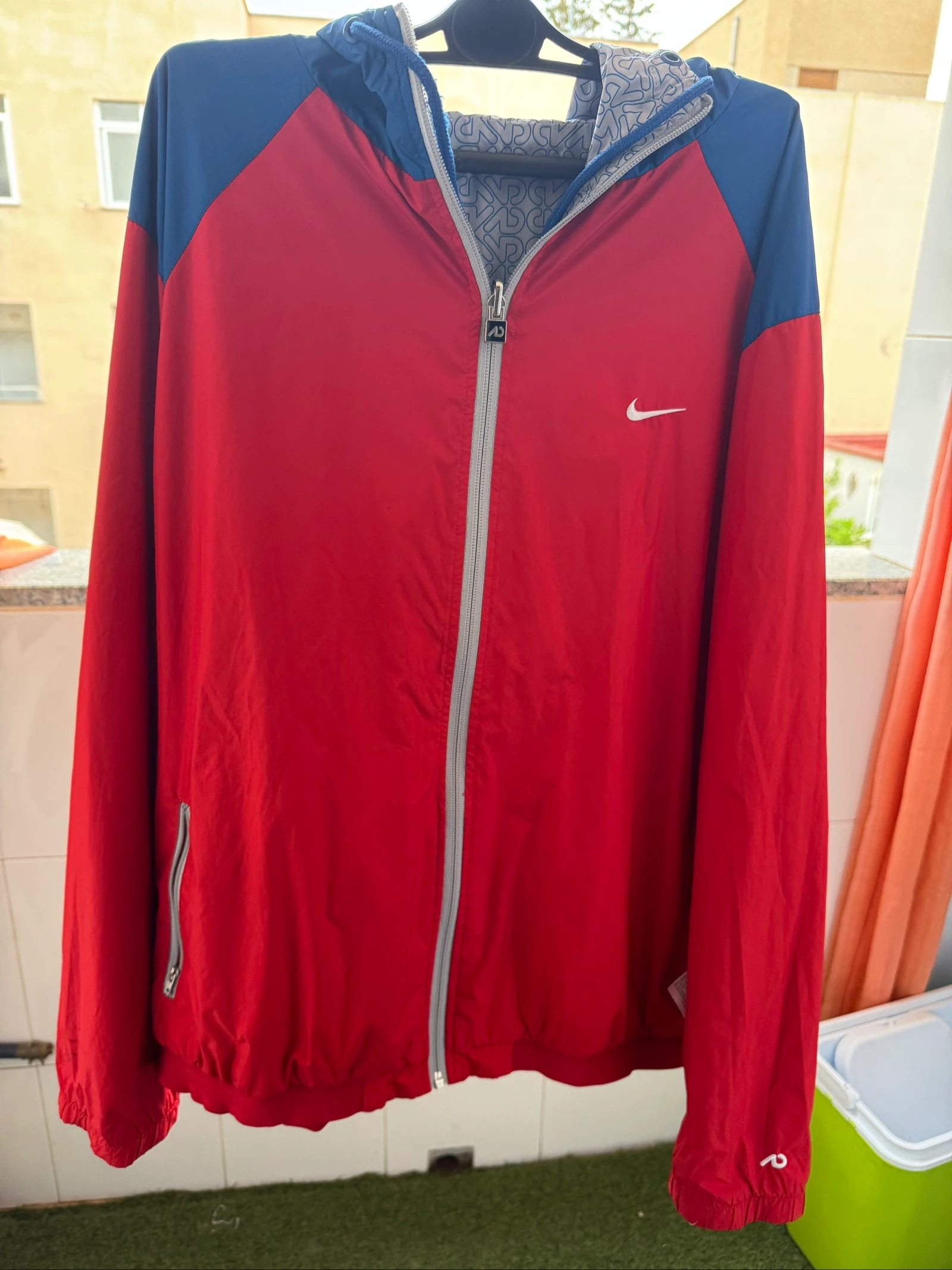 Jaqueta cortavento Nike reversível vintage tamanho G Athletic Dept retro – photo 10